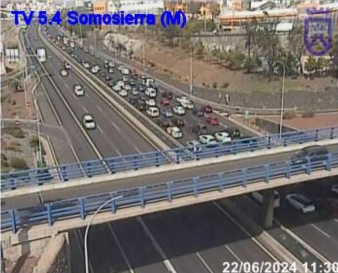 Retenciones provocadas por el accidente en la Autopista del Norte (TF-5)