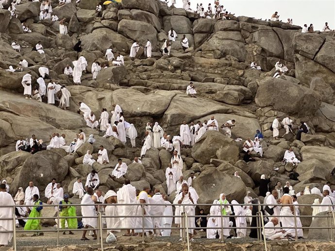 Peregrinación del Hajj en el monte Arafat (Arabia Saudí) 