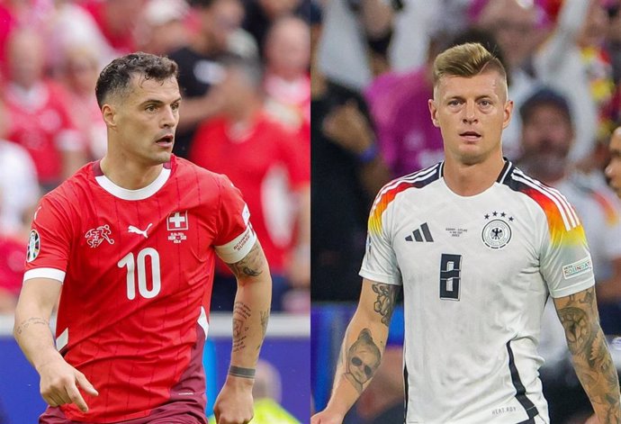 Granit Xhaka (Suiza) y Toni Kroos (Alemania)