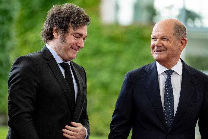 Olaf Scholz y Javier Milei