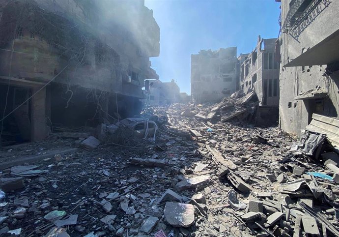 Imagen de un bombardeo israelí en la Franja de Gaza 