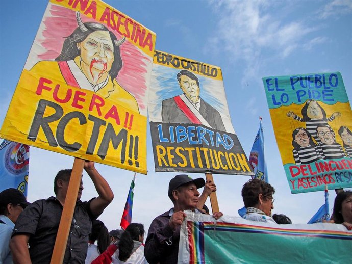 Archivo - Manifestación contra Dina Boluarte en una imagen de archivo