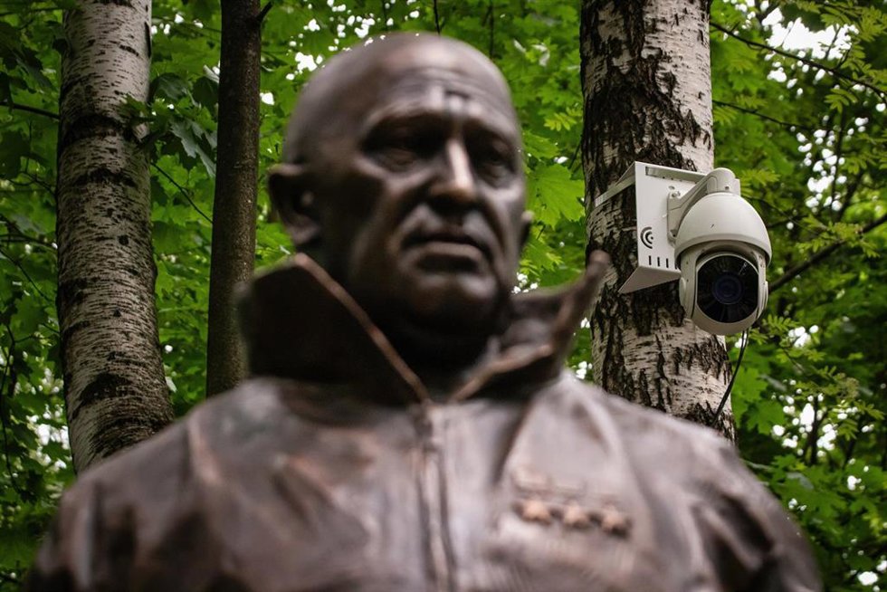 Monumento a Yevgeni Prigozhin en San Petersburgo (Rusia) 