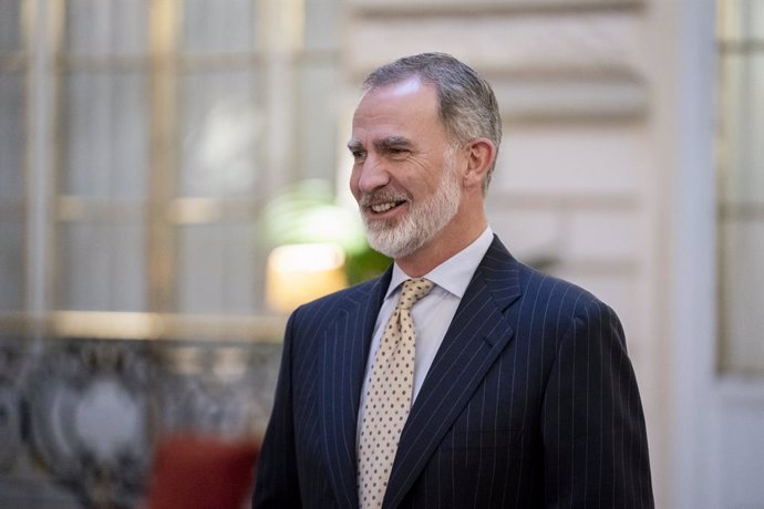 El Rey Felipe VI asiste al ‘Lakefield Foundation Trustee Meeting’, en el Real Casino de Madrid, a 29 de mayo de 2024, en Madrid (España). El acto está organizado por el Lakefield College, un internado y colegio de día de renombre mundial en Ontario, Canad