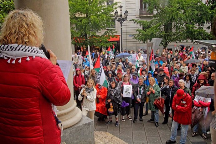 Manifestación en apoyo a Palestina en Santander