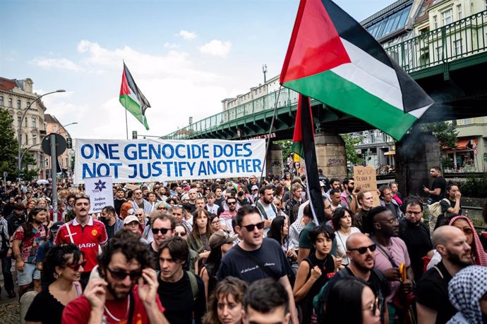 Manifestación propalestina en Berlín