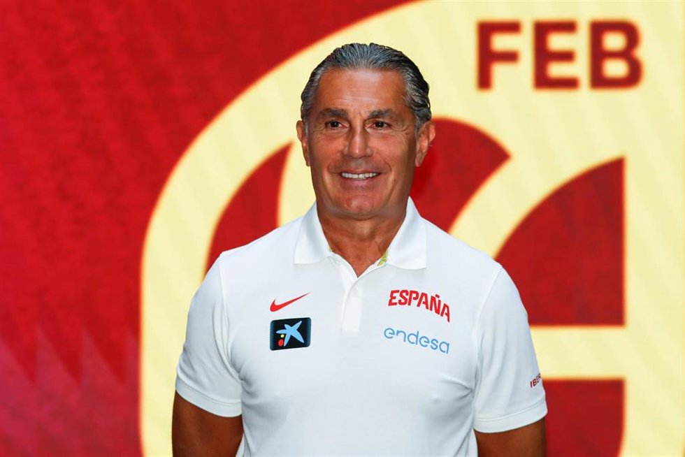 Sergio Scariolo durante la presentación de la selección española para el Preolímpico de Valencia