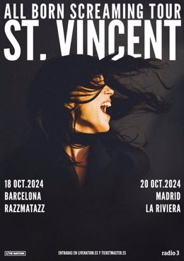 St. Vincent anuncia un concierto en la Sala Razzmatazz de Barcelona y La Riviera de Madrid