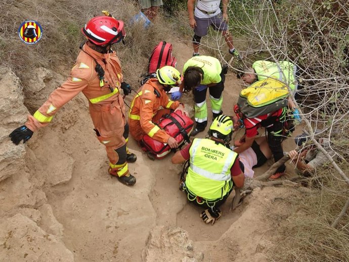 Imatge de l'atenció a la lesionada a Anna