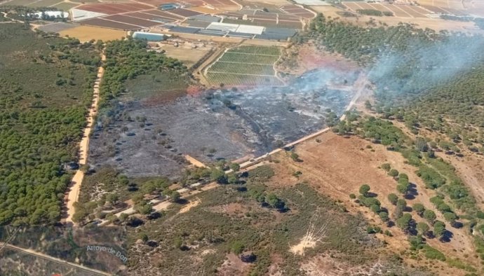 IMagen de la zona que ha ardido.