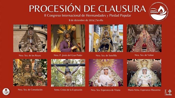 Cartel anunciador del II Congreso Internacional de Hermandades y Piedad Popular.