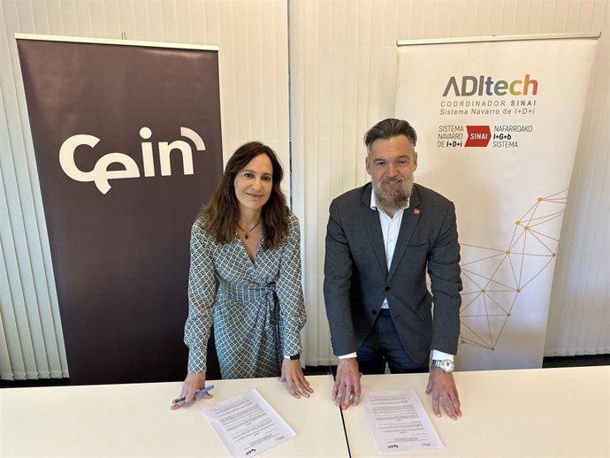 CEIN y ADItech firman un convenio para fomentar la colaboración entre el Sistema Navarro de I+D+i y las startups