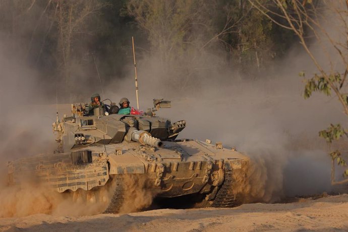 Tropas del Ejército de Israel en la frontera de la Franja de Gaza