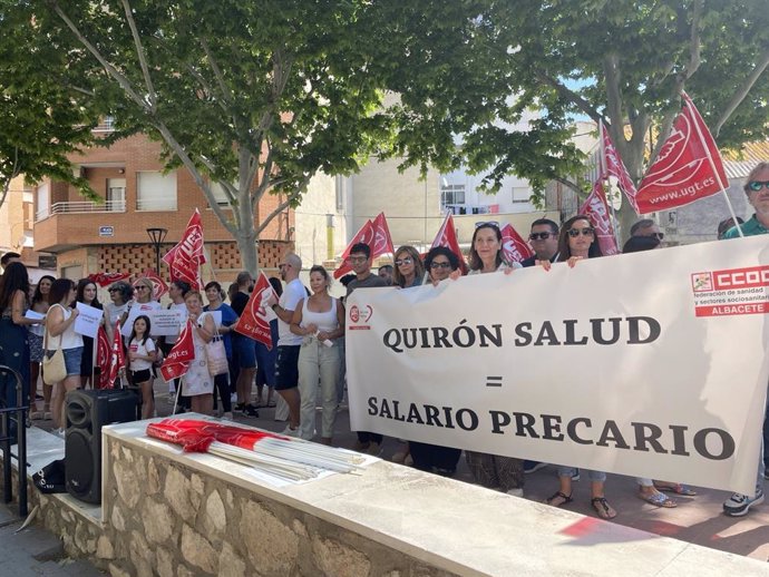 Huelga en el Hospital Quirón Salud Albacete.