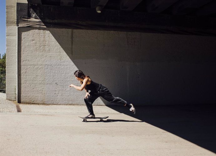 La patinadora Andrea Benítez.