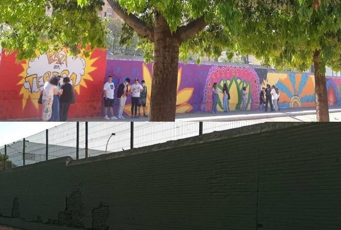 Mural del Instituto Salvador Távora.