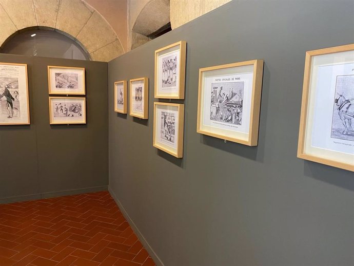 La exposición rescata sus viñetas en la prensa madrileña y alavesa