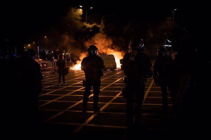 Archivo - Protesta relacionada con el 'procés'