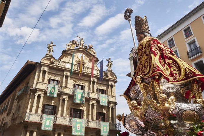 Archivo - El santo de San Fermín, patrón de Pamplona.