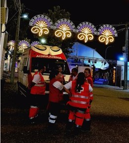 Dispositivo de Cruz Roja en la Feria de San Juan en Badajoz