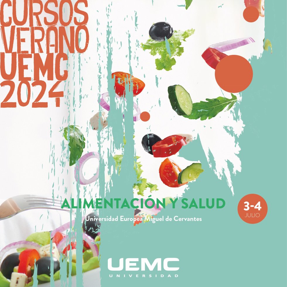 Cartel del curso sobre alimentación y salud.