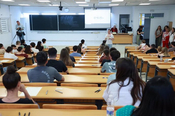 Pruebas de la PEvAU 2024 en Andalucía en una de las sedes de la Universidad de Sevilla.