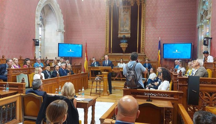 Pleno del Consell de Mallorca durante la celebración de la primera sesión del Debate de Política General.