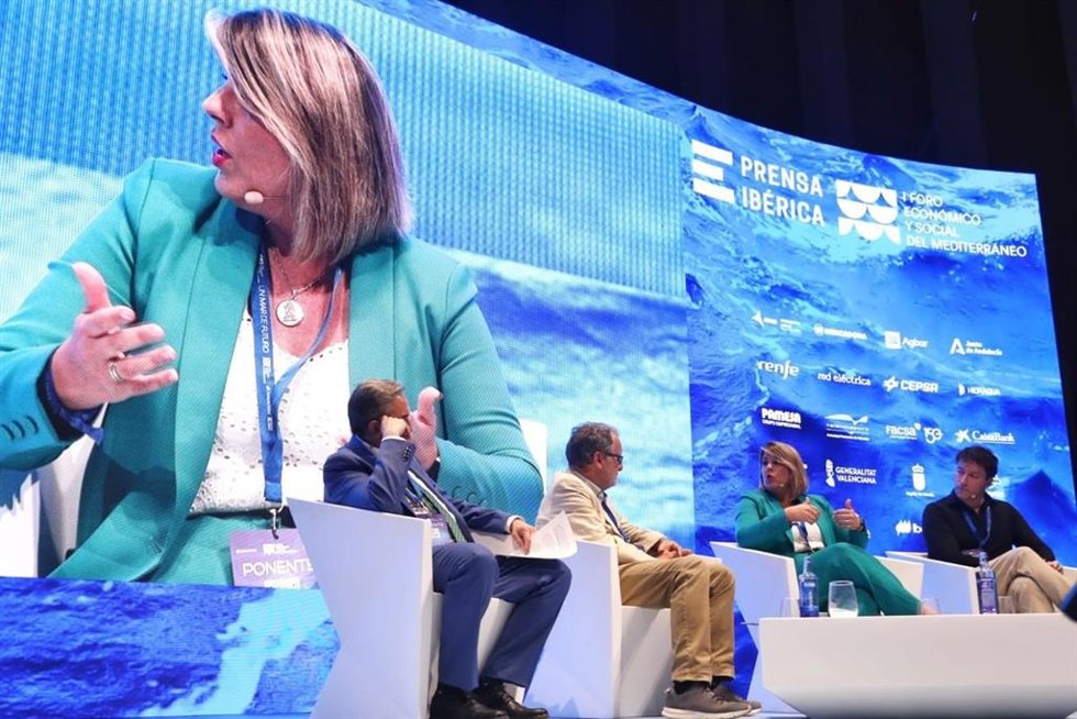 La alcaldesa, Noelia Arroyo, en el Foro Económico y Social del Mediterráneo celebrado en Valencia