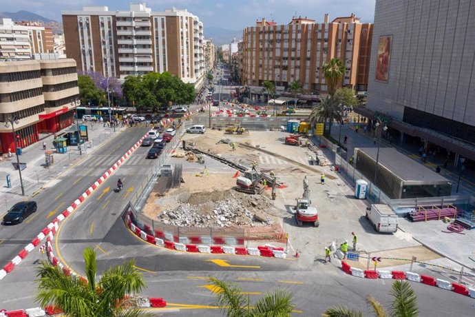 Cortes por las obras del metro de Málaga.