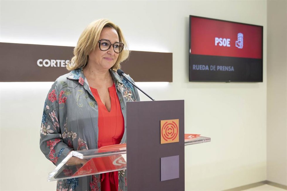 La portavoz del PSOE Aragón, Mayte Pérez.