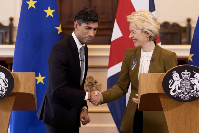 Rishi Sunak and Ursula von der Leyen: British Prime Minister Rishi Sunak met with European Commission President Ursula von der Leyen to work on Brexit negotiations