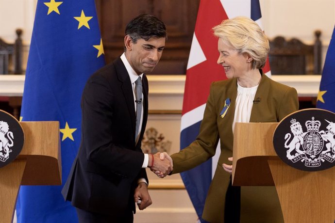  Rishi Sunak and Ursula von der Leyen: British Prime Minister Rishi Sunak met with European Commission President Ursula von der Leyen to work on Brexit negotiations