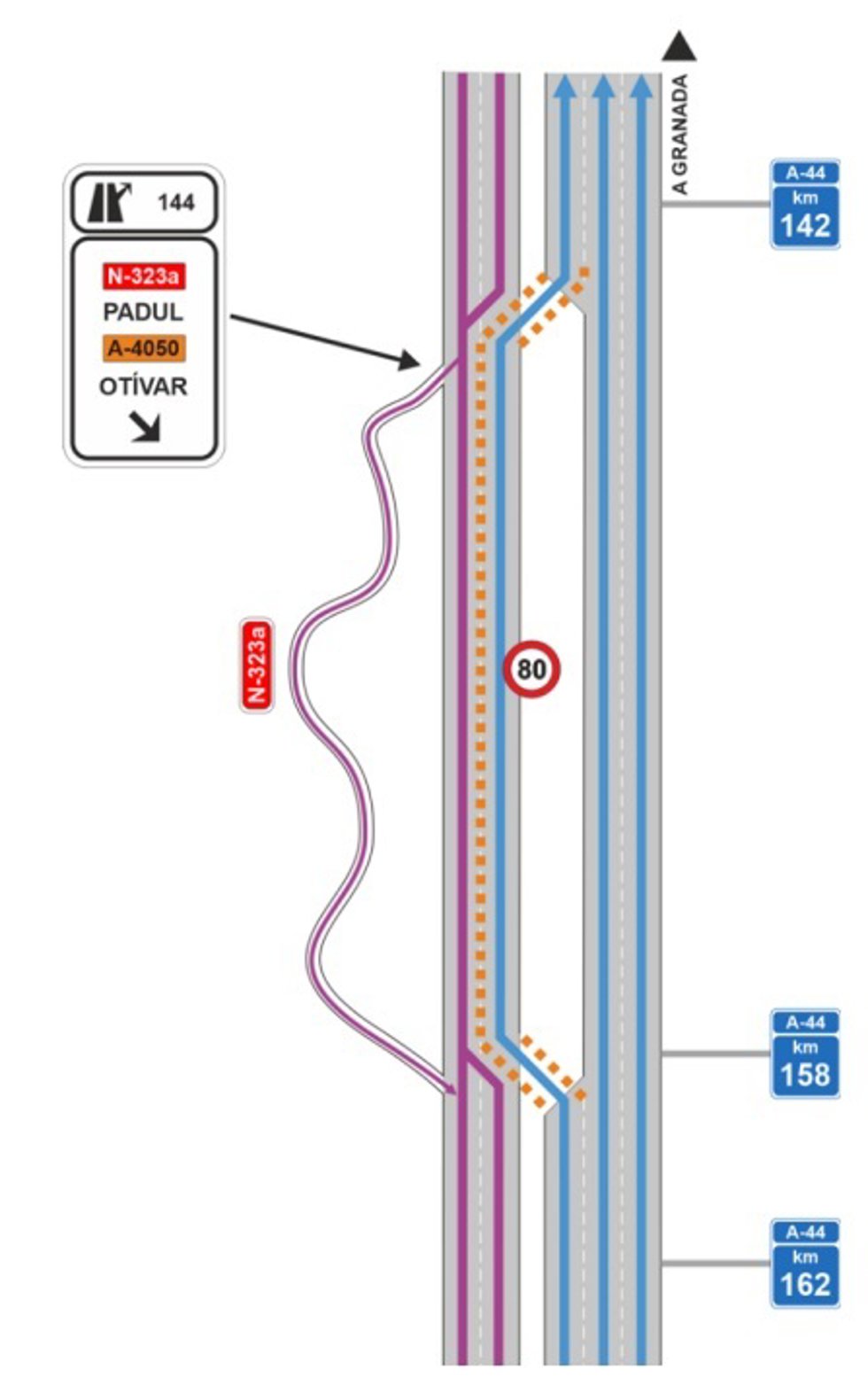 Carril adicional en la autovía de Motril a Granada para evitar atascos