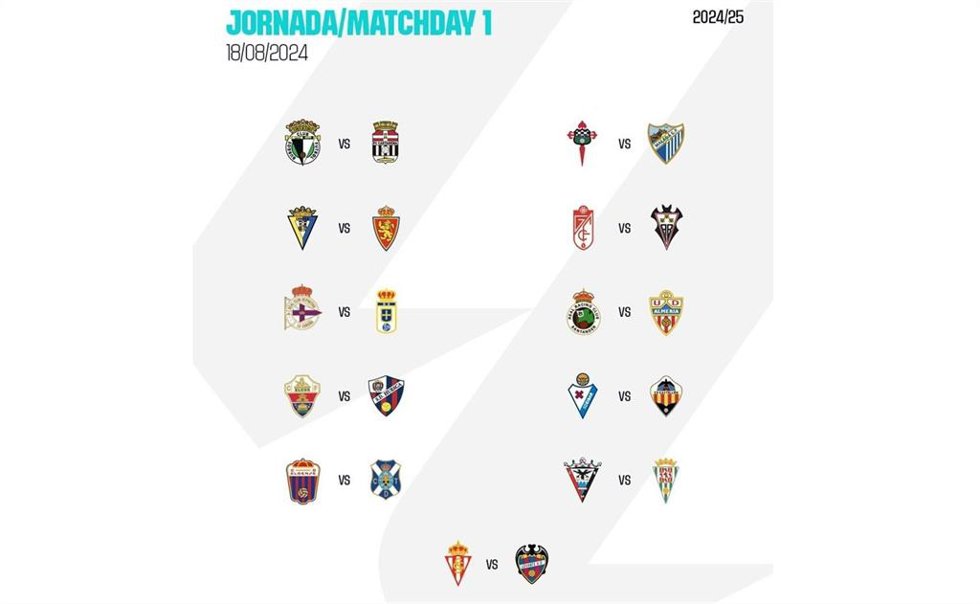 Primera jornada de LaLiga Hypermotion 2024-25.