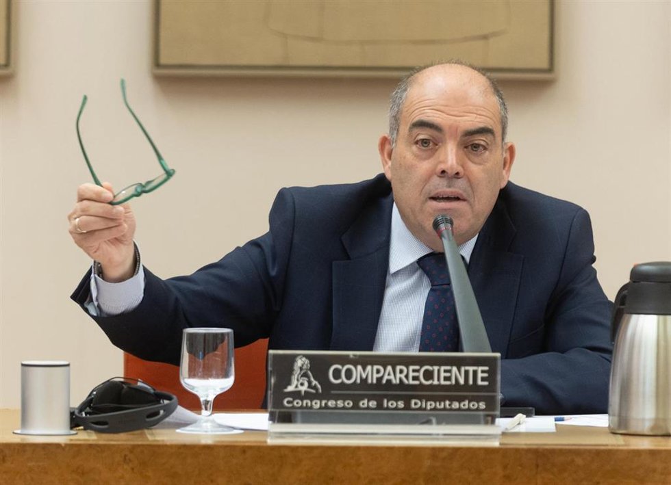 El presidente de la Federación Nacional de Asociaciones de Trabajadores Autónomos (ATA), Lorenzo Amor, comparece ante la Comisión de Trabajo, Economía Social, Inclusión, Seguridad Social y Migraciones, en el Congreso de los Diputados. (Foto de archivo).