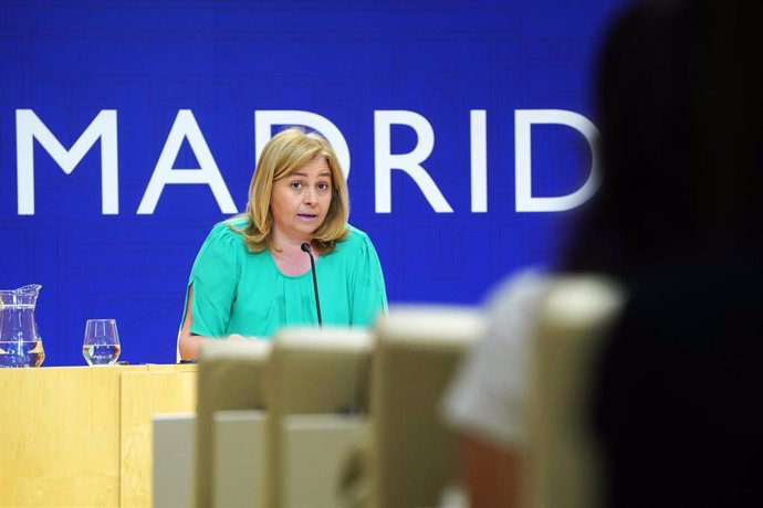 La vicealcaldesa de Madrid y portavoz del Gobierno municipal, Inma Sanz, en la rueda de prensa posterior a la Junta de Gobierno del 20 de junio