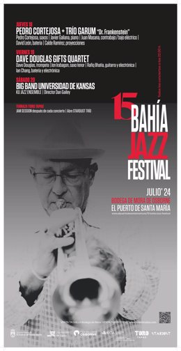 Cartel del XV Bahía Jazz Festival en El Puerto.