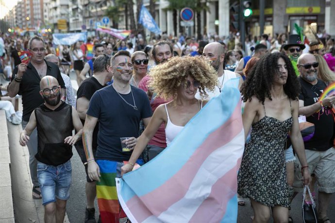 La manifestación del Orgullo LGTBIQ+ exigirá este sábado en Logroño educación en diversidad, derechos reales y paz (imagen de 2023)