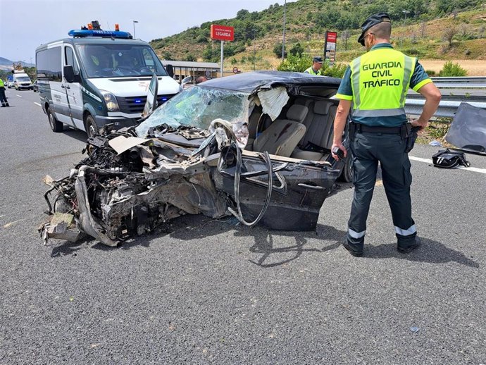 Imagen del vehículo accidentado.