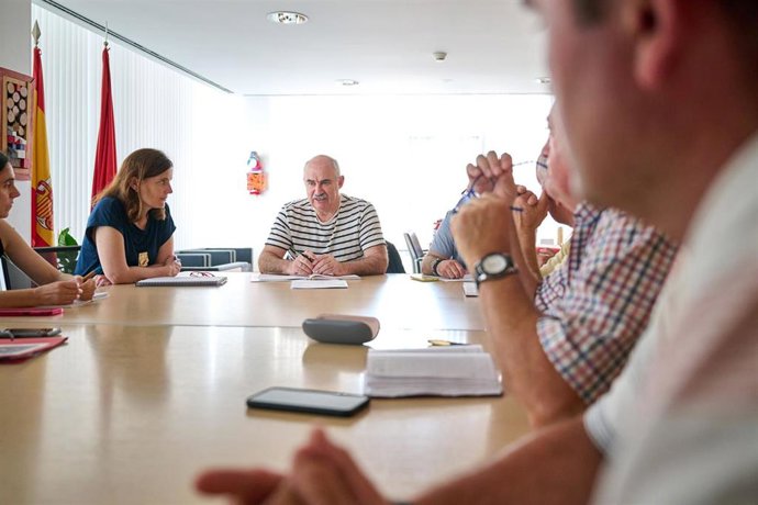 El consejero Aierdi, durante la reunión.