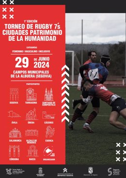 Cartel del I Torneo Rugby 7 'Ciudades Patrimonio de la Humanidad de España'