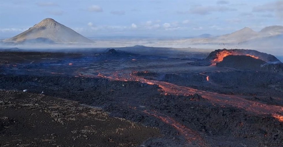 Erupción volcánica reciente en Islandia