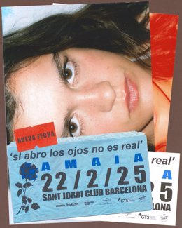 Cartel de los conciertos de Amaia en Barcelona