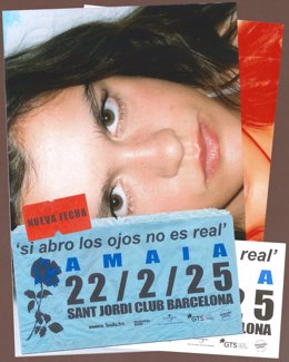 Cartell dels concerts d'Amaia a Barcelona