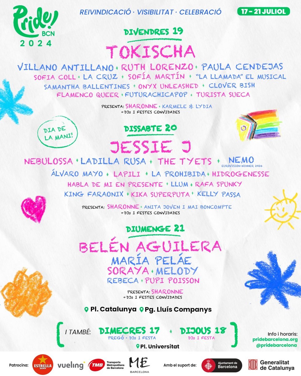 Cartel del Pride Barcelona 2024