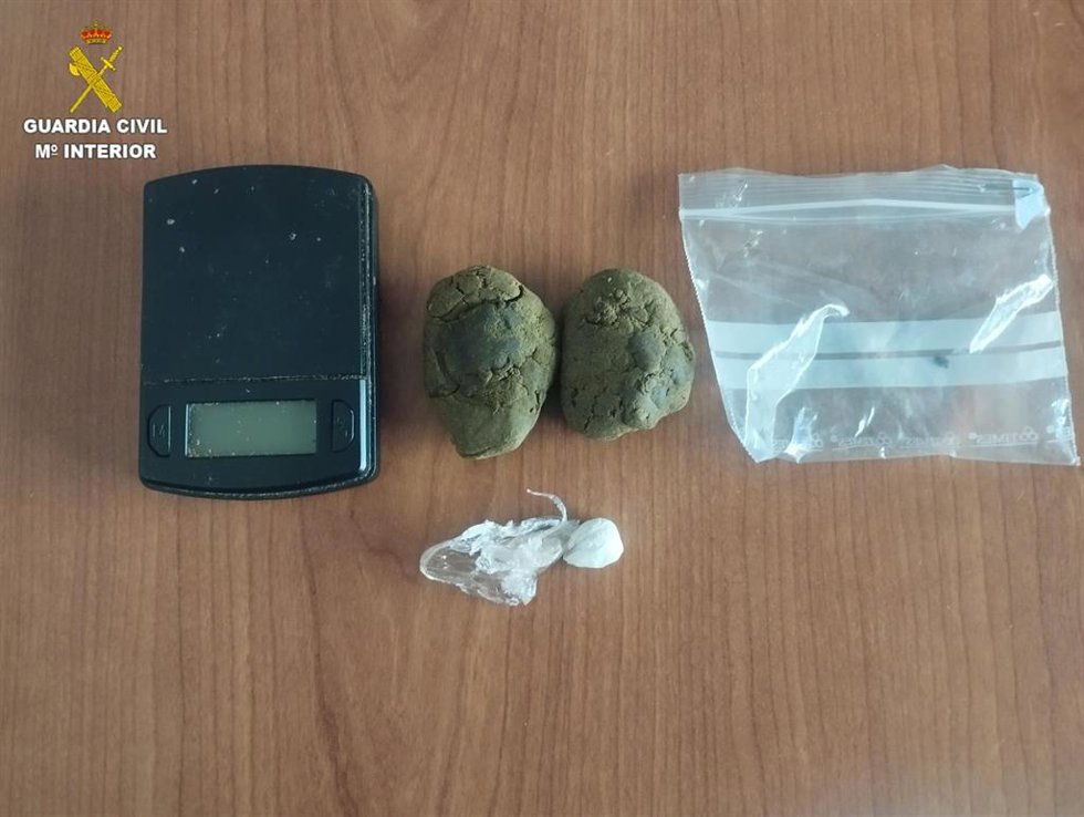 Drogas halladas a un detenido en Tarancón.