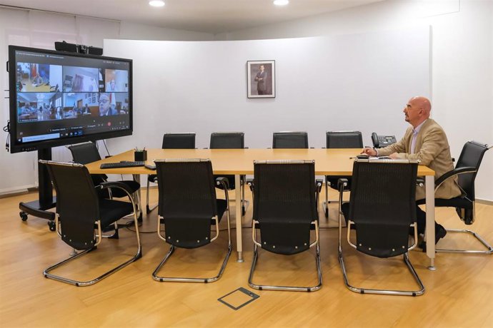 El consejero de Salud, César Pascual, participa, por videoconferencia, en la reunión extraordinaria del pleno del Consejo Interterritorial del Sistema Nacional de Salud
