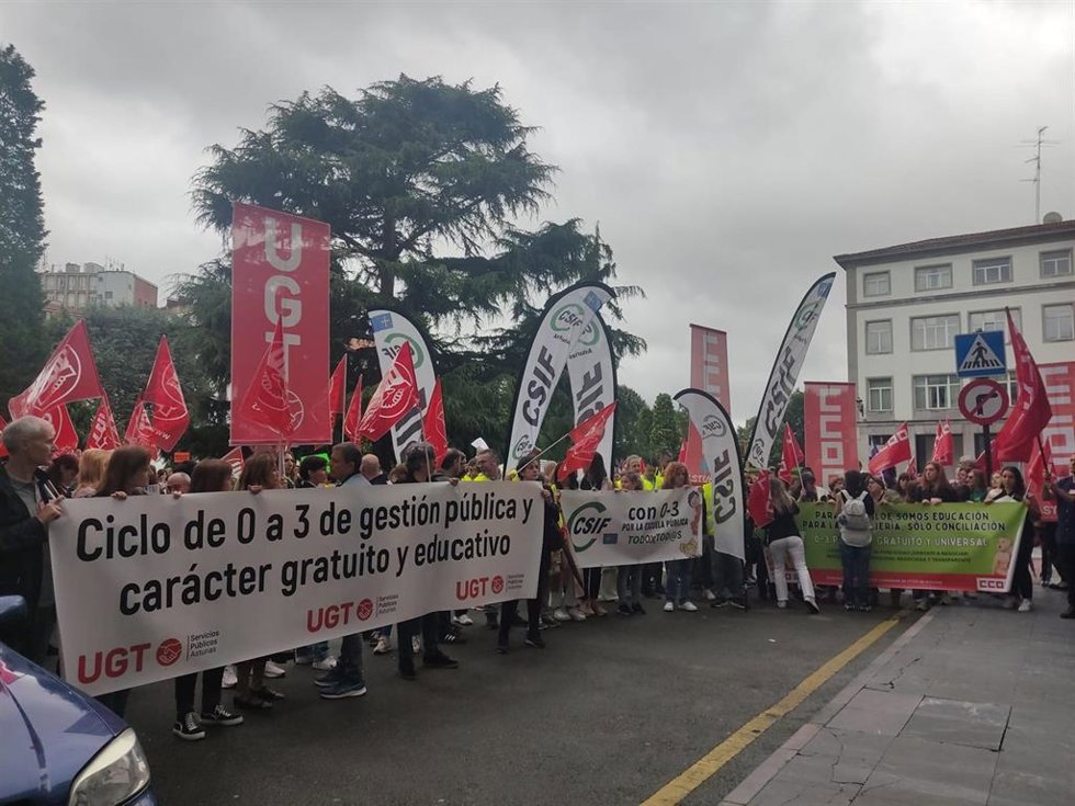 Movilización de las trabajadoras de 0 a 3 coincidiendo con la jornada de huelga.