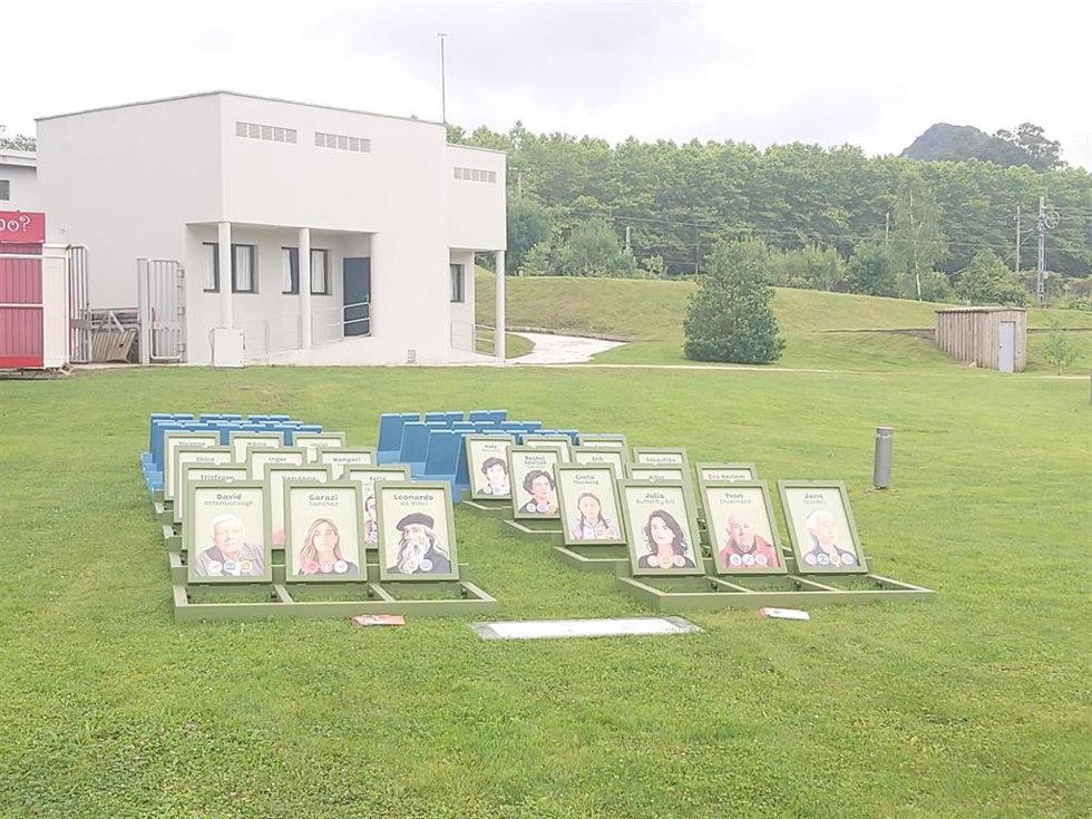 Instalación en el parque experiencia de BBK Klima de Urdaibai