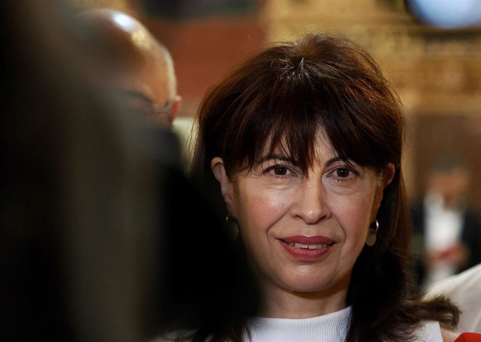 La ministra de Igualdad, Ana Redondo, visita la exposición 'El lago de los cisnes' de Cristóbal Tabares, en el Museo Nacional de Escultura, a 28 de junio de 2024, en Valladolid, Castilla y León (España). 